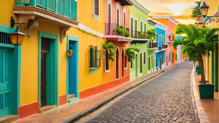 old san juan street scene 4k wallpaper scaled