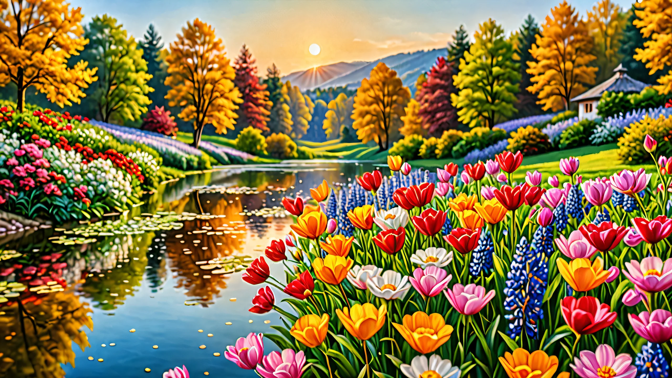 Painterly Masterpiece Unveiled Aesthetic PC Wallpaper A stunning painterly artwork with intricate details and sharp focus.