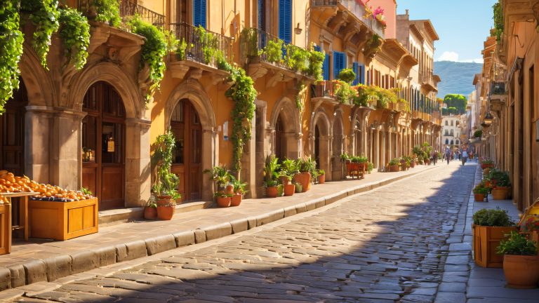 palermo historic cobblestone street wallpaper scaled