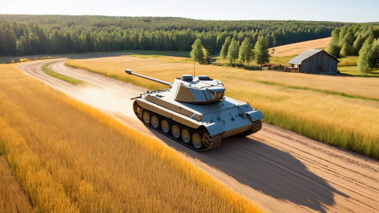 panther ausf a tank swedish countryside wallpaper scaled