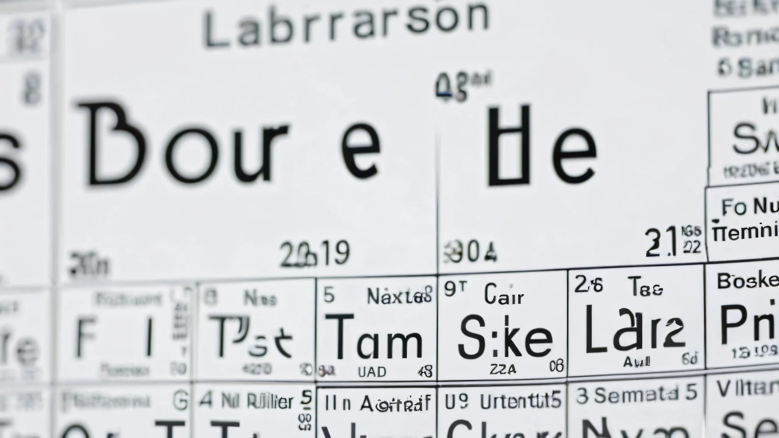 Periodic Lab Terminal 4K UHD Wallpaper Breathtaking 4K desktop wallpaper of Periodic Table in a laboratory setting with a bright and modern terminal screen.