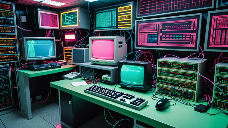 pixel art terminal vintage ibm lab glow scaled