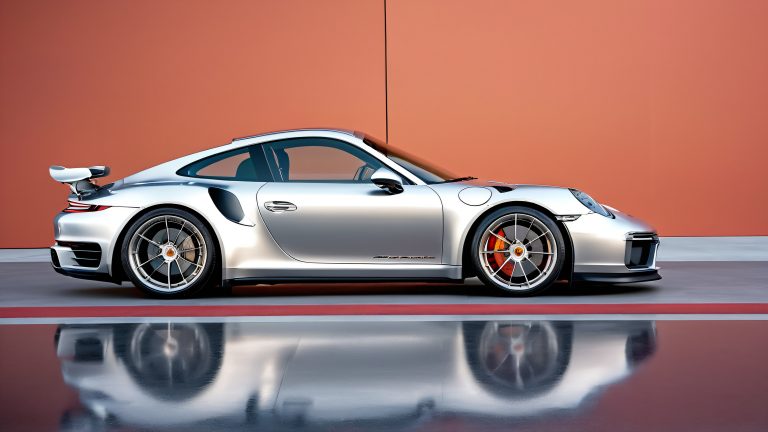 porsche 911 turbo metallic silver wallpaper scaled