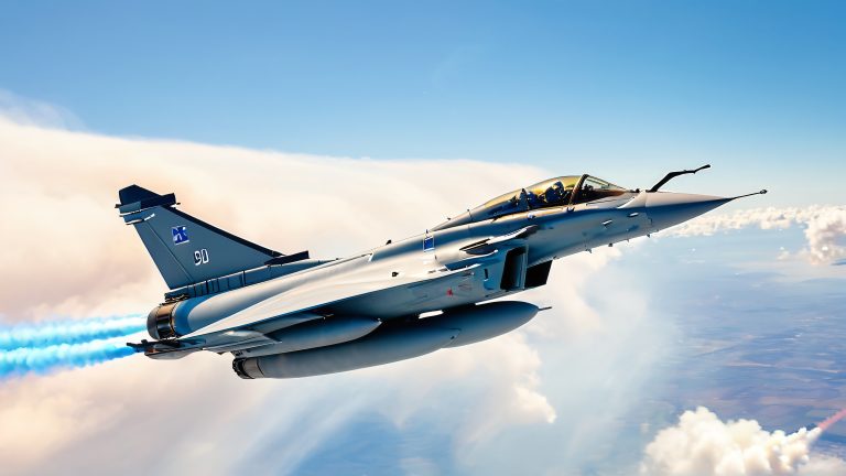 rafale fighter jet high speed action clear blue skies wallpaper scaled