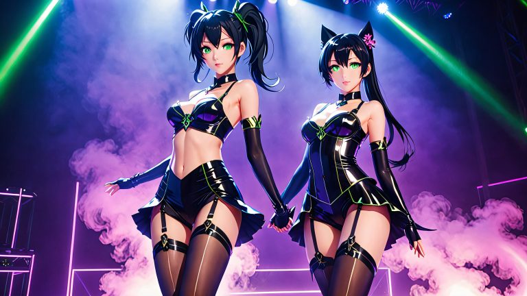 raven haired idol illuminated scaled