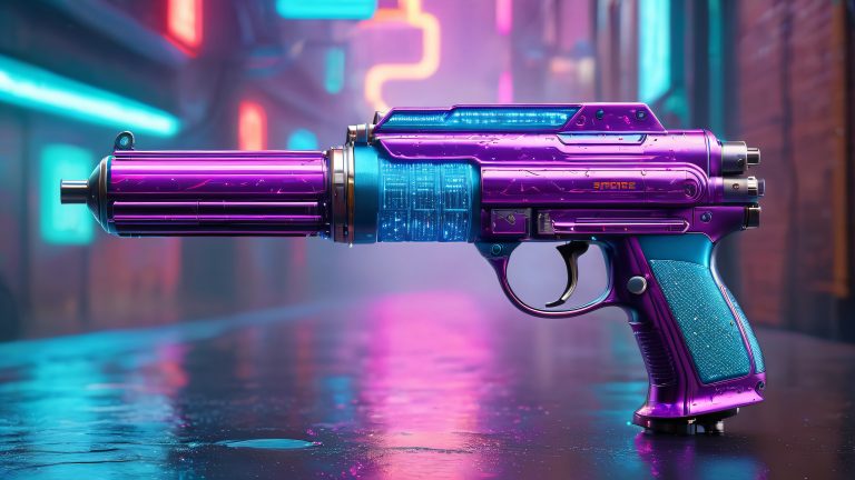 raygun mk 1 5 cyber wallpaper metallic blues purples scaled
