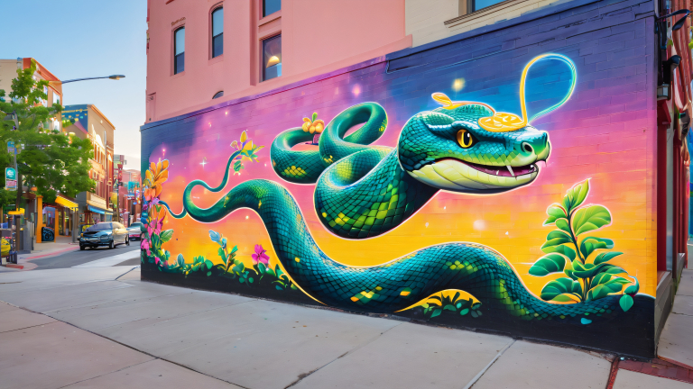 rebel street art serpent scaled