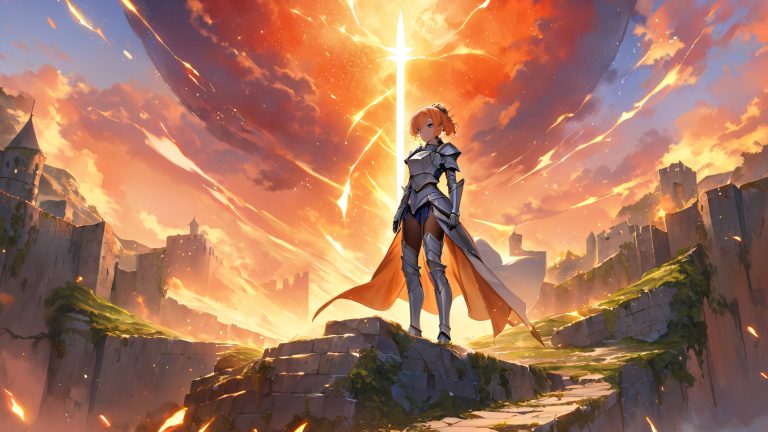 rebel swordswoman sunset victory scaled