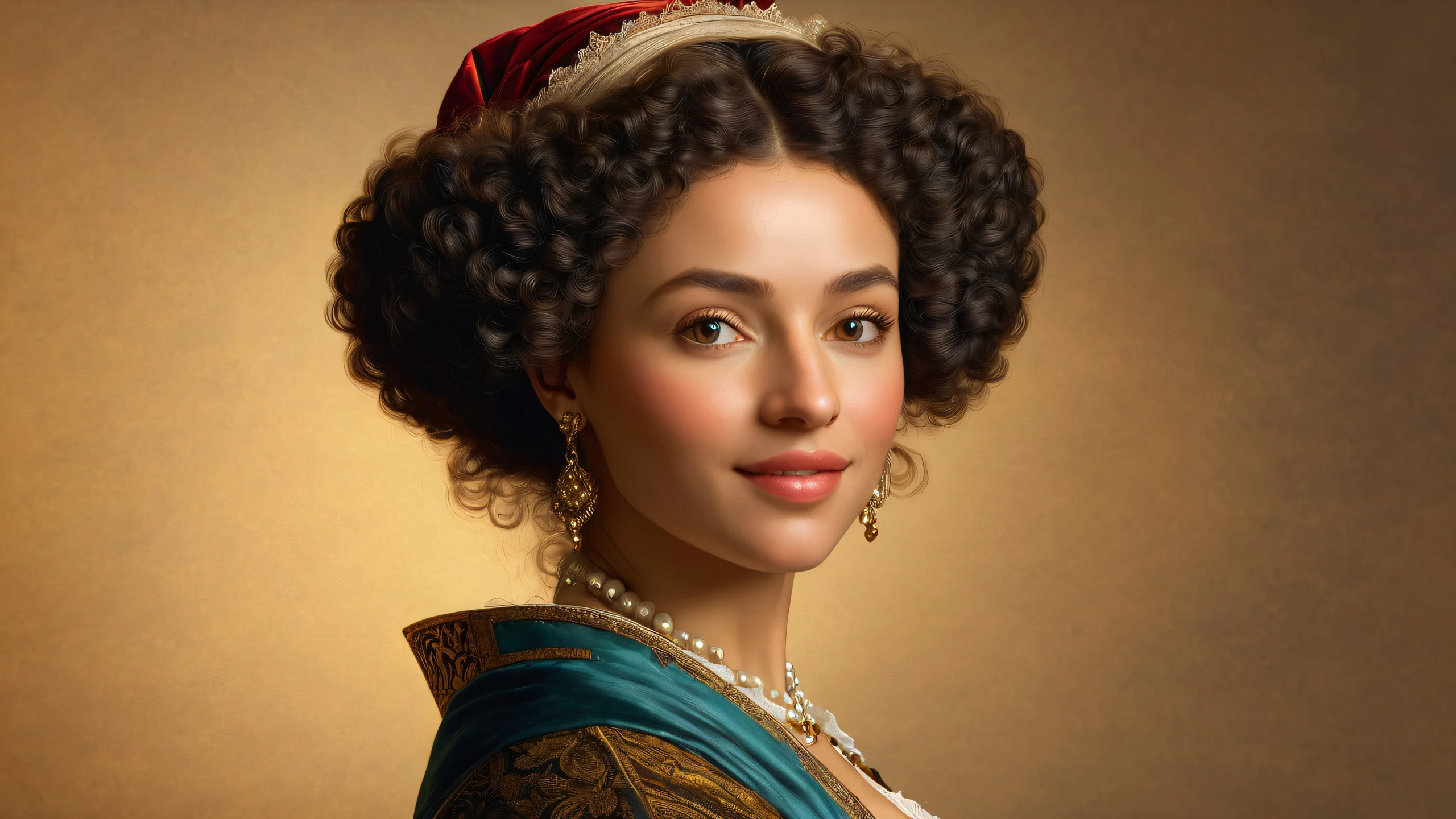 A stunning 4K desktop wallpaper featuring a Rembrandt-inspired artwork with warm golden lighting and diverse figurines.