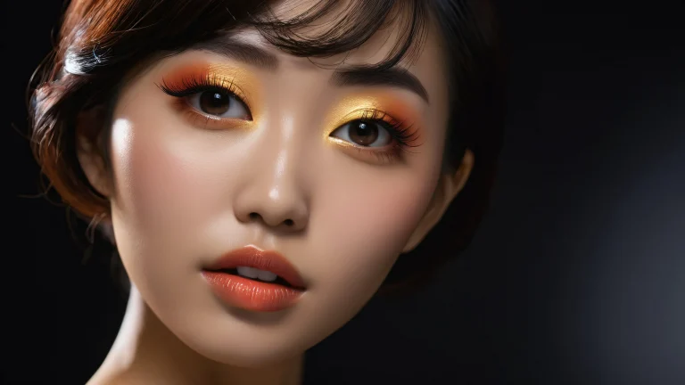 Macro shot of Rena Watanabe's skin with extreme depth of field and creamy bokeh.