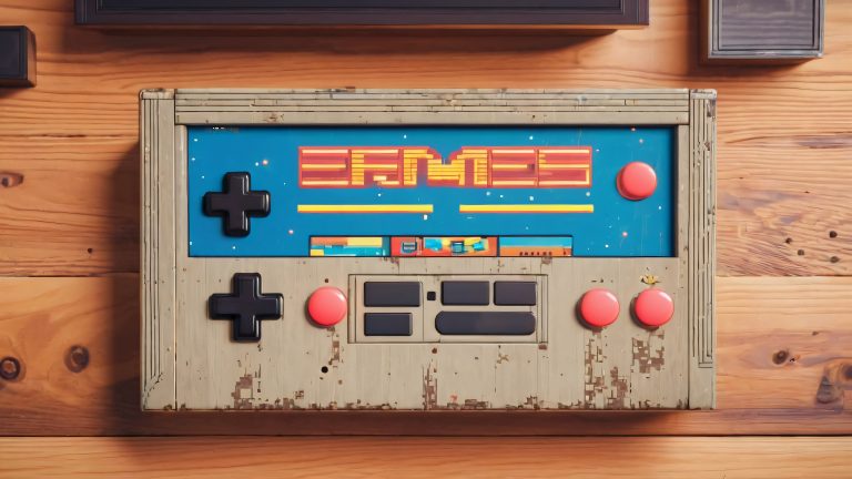 retro arcade console 4k wallpaper with vintage pixel art and nostalgic glow scaled