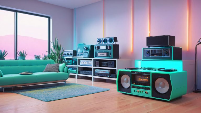 retro futuristic laboratory wallpaper scaled