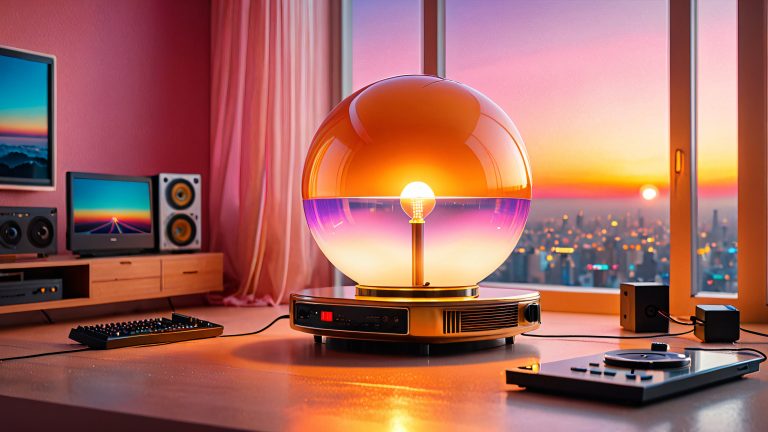 retro futuristic lamp sunset vaporwave wallpaper scaled