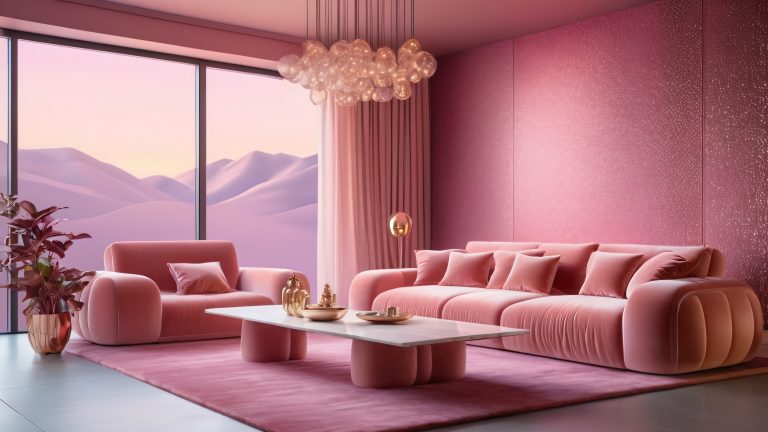 retro futuristic lounge 4k wallpaper with tactile textures and fiber optic cables scaled