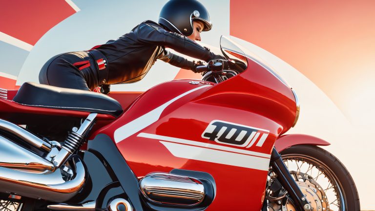 retro motorcycle safety icon 4k wallpaper scaled