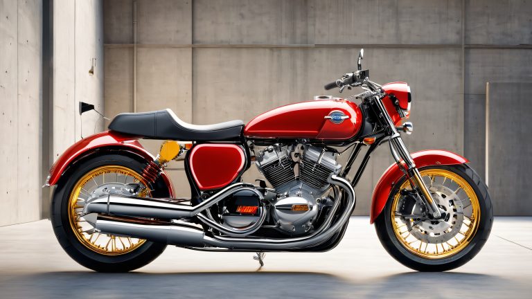 retro motorcycle wallpaper chrome accents desktop background scaled