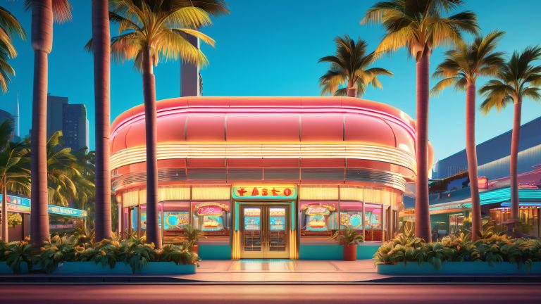 retrofuturistic entertainment paradise scaled