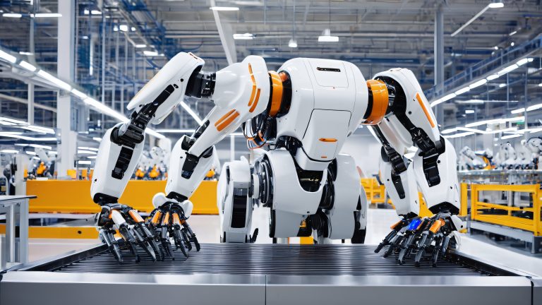 robotic assembly line 4k wallpaper scaled