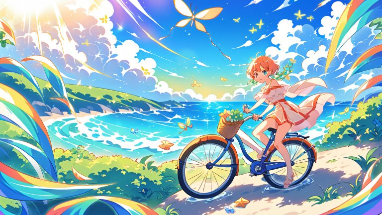 rusty bicycle wallpaper vibrant green vines seashells pacific hill scaled