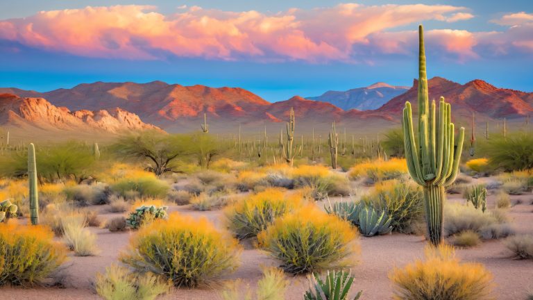 saguaro sunset desert oasis scaled
