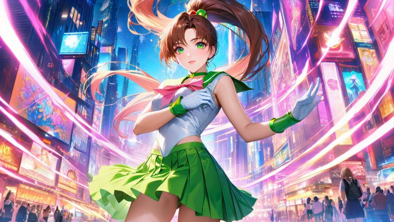 sailor jupiter cityscape 4k wallpaper scaled