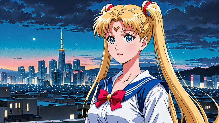 sailor moon usagi tsukino cityscape wallpaper scaled