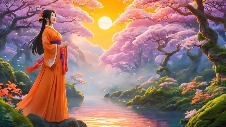 sanae kochiya enchanted forest 4k wallpaper scaled