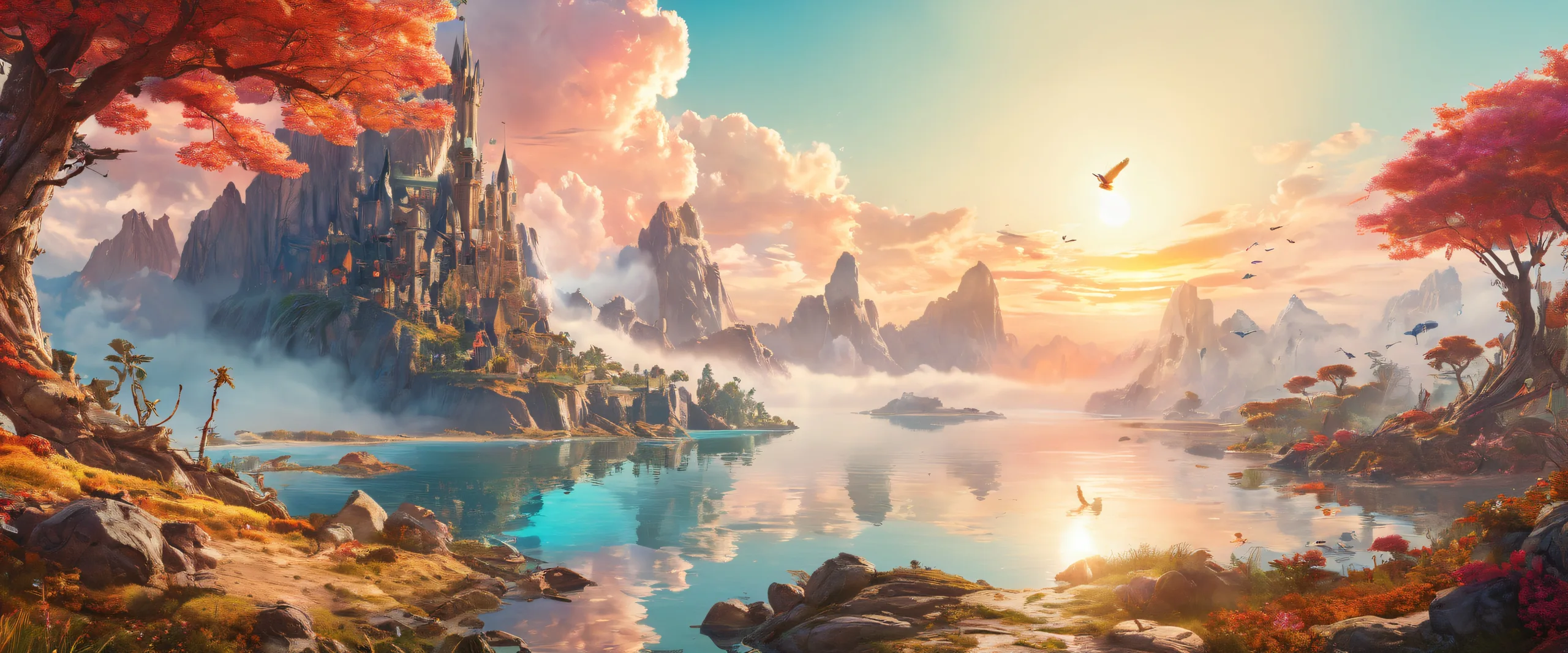 Ultra HD Ethereal Realms of Secret Wallpaper Breathtaking desktop wallpaper featuring a secret fantasy world with ambient lighting and hints of secrets being kept for your Desktop/PC.