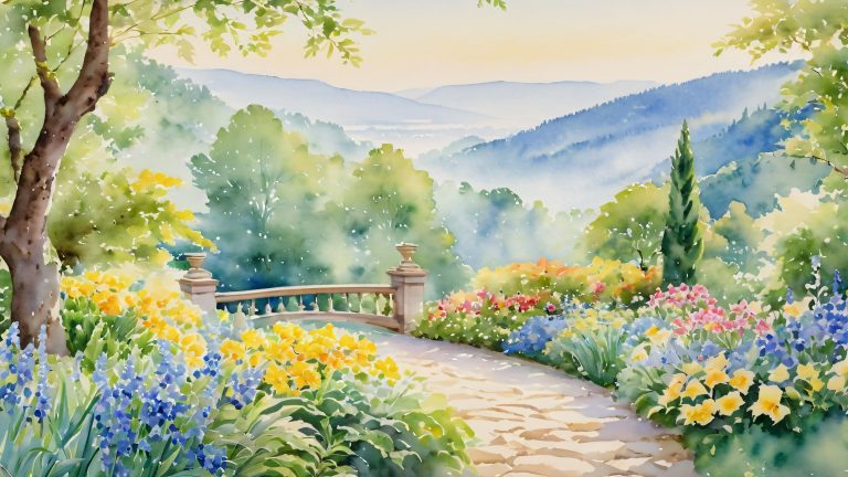 serene botanical garden 4k wallpaper scaled