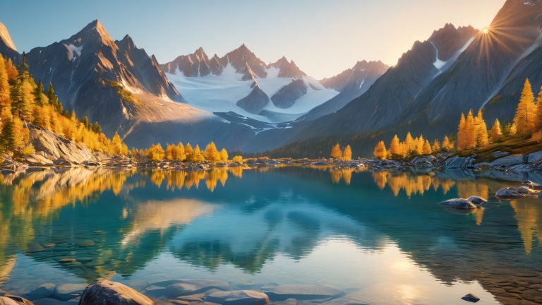 serene glacial lake 4k wallpaper scaled