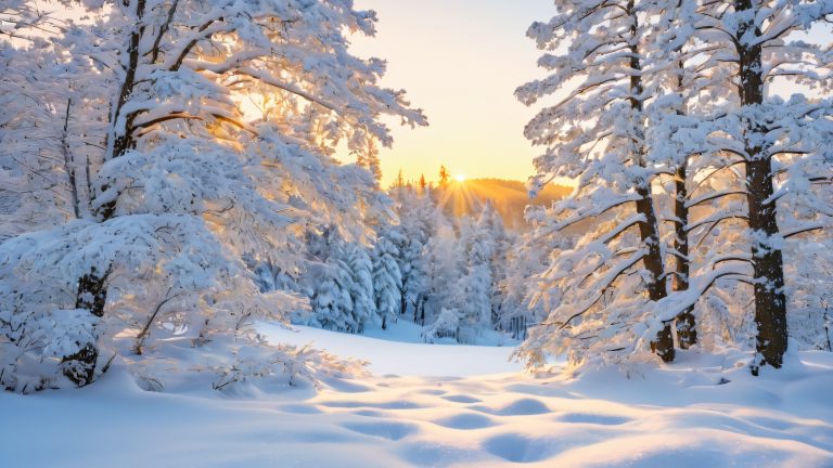 serene snowy landscape 4k wallpaper scaled