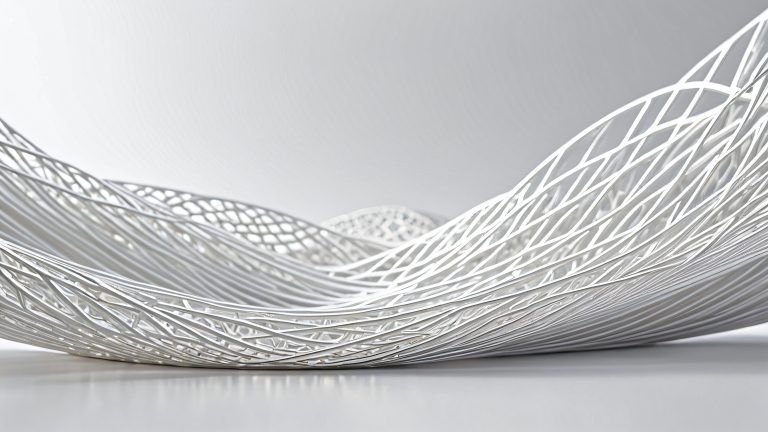 serenely floating silver latticework 4k wallpaper scaled