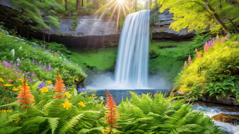 serenity falls 4k nature wallpaper scaled