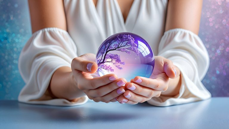serenity in blue translucent hands glowing orb wallpaper scaled