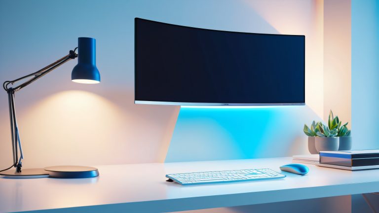 sleek curved monitor 4k wallpaper tech enthusiasts scaled