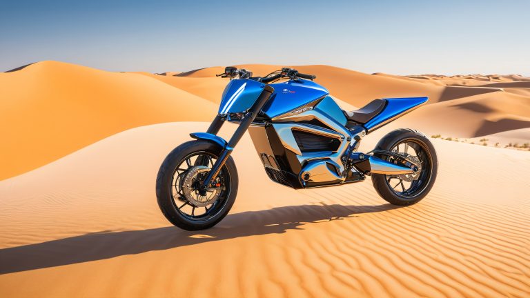 sleek dune bike 4k wallpaper futuristic adventure arid landscapes scaled