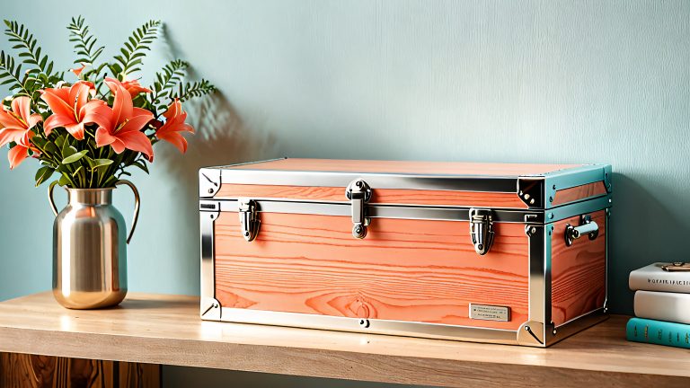 sleek metallic storage box wallpaper minimalist chic scaled