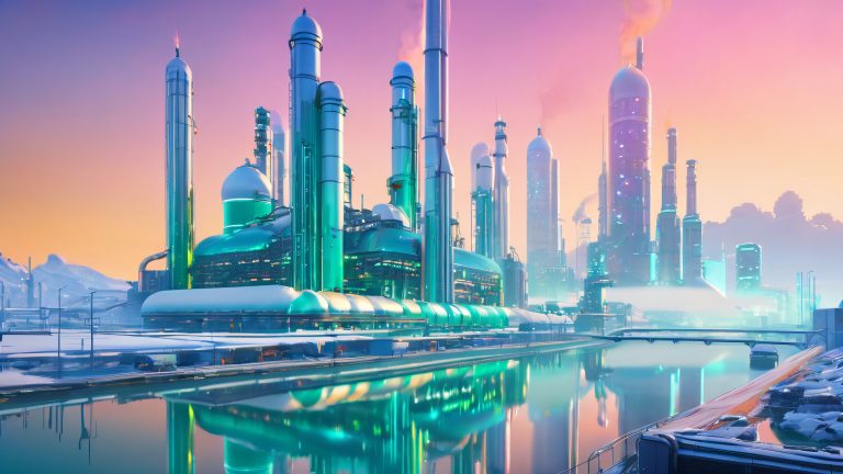 smoggy metropolis at dusk scaled