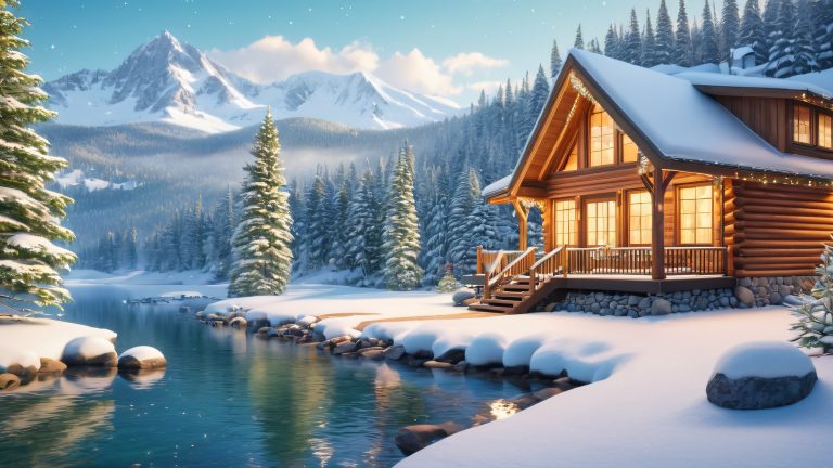 snowy evergreen retreat scaled