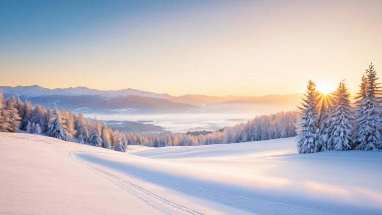horizon de prairie enneigée à l'échelle