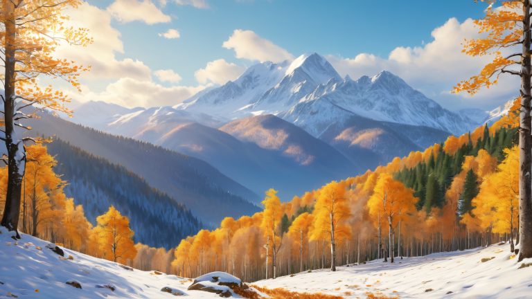 snowy mountain valley scaled