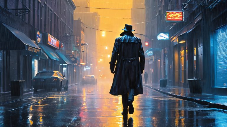 spider man noir cityscape wallpaper scaled