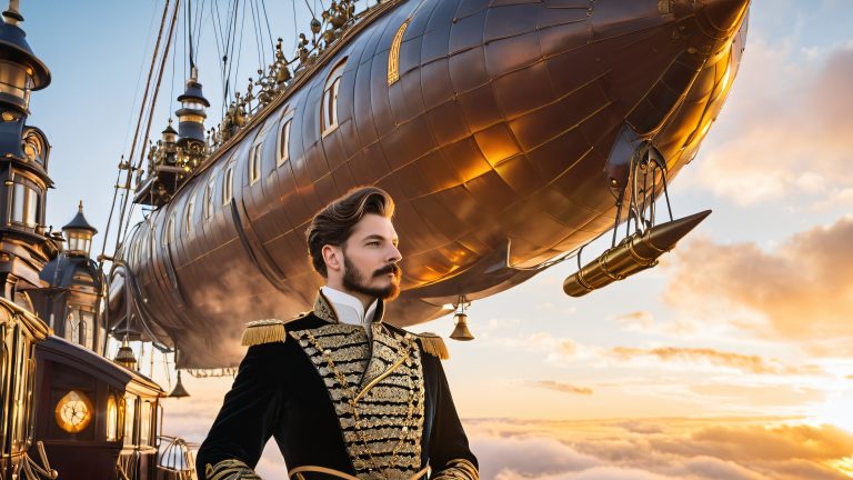 steampunk airship captain maelstroms fury scaled