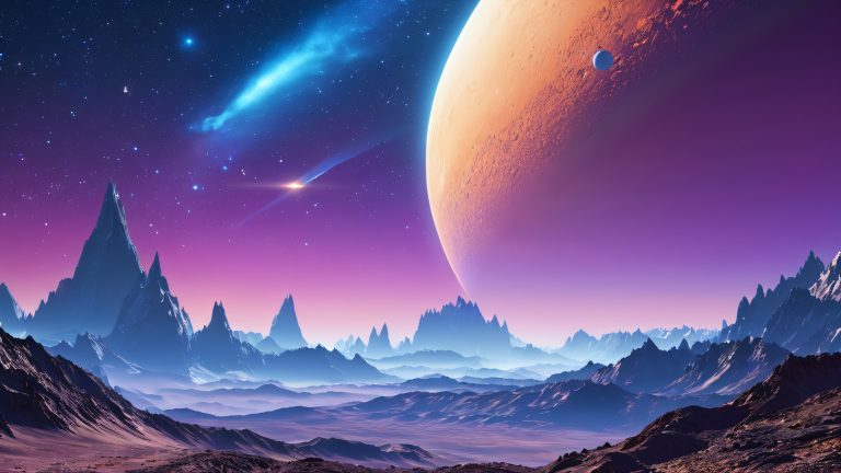 stellar night sky towering mountains and valleys wallpaper scaled