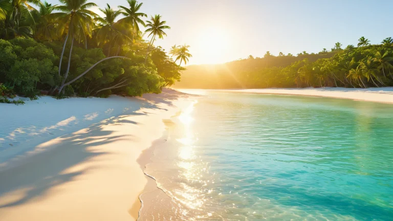 Serene beach scene with friends enjoying a summer day on the desktop/pc