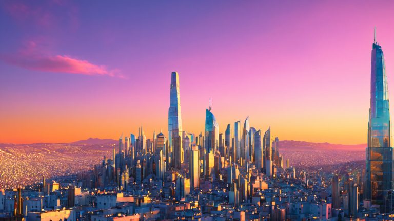 surreal cityscape dusk scaled
