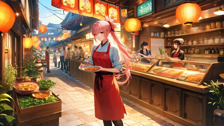 takumi ramen shop sakura japanese food anime wallpaper scaled