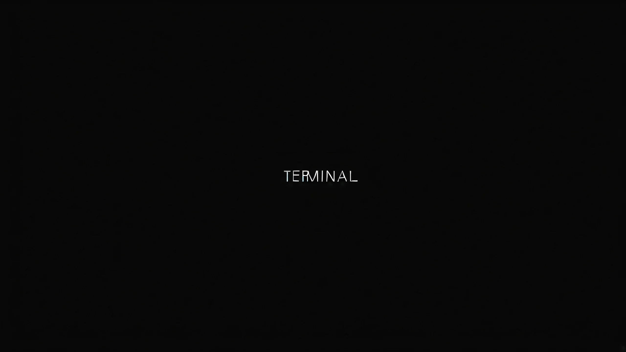 Stunning Terminal Nightscapes 4K Wallpaper A minimalist depiction of a terminal with ambient lighting on a black background.