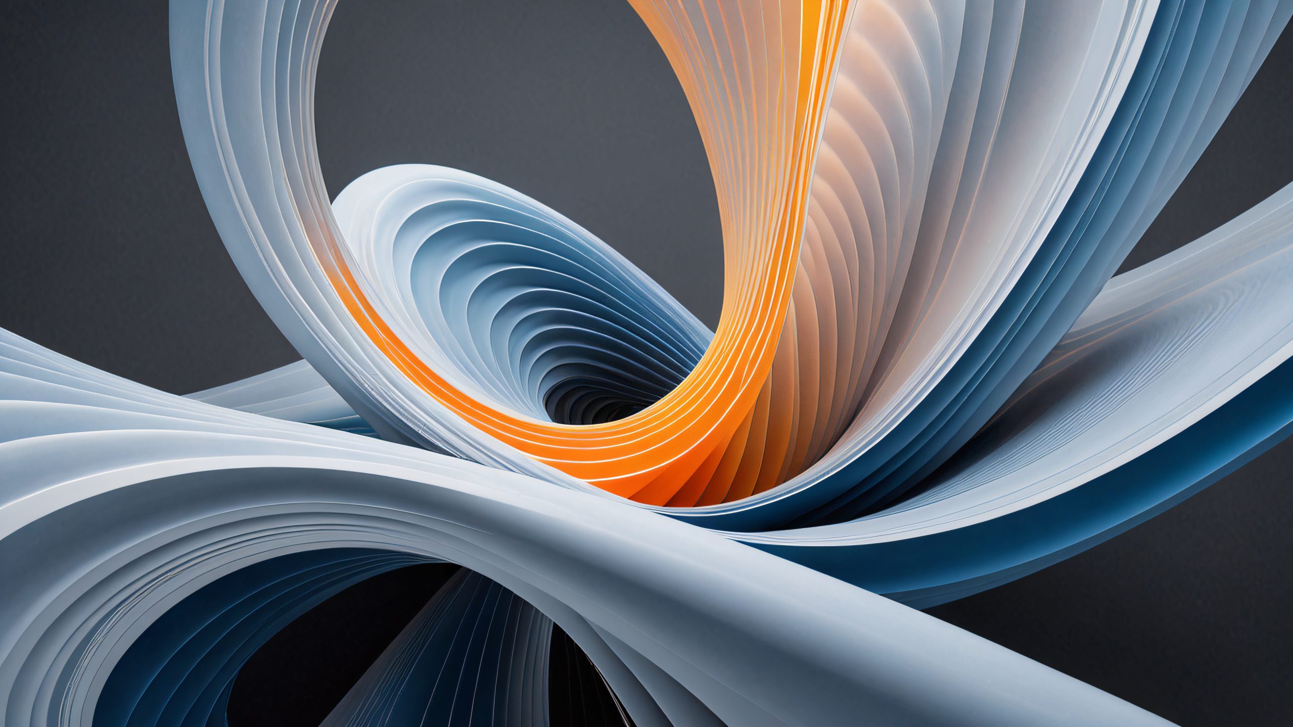 Memorable desktop/PC wallpaper featuring swirling energy and matter interactions, representing the first law of thermodynamics, with subtle fog and dynamic shapes.