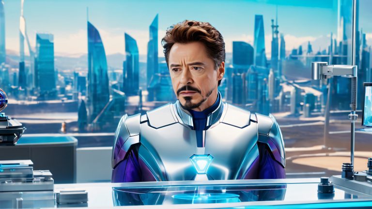 tony stark laboratory futuristic wallpaper scaled